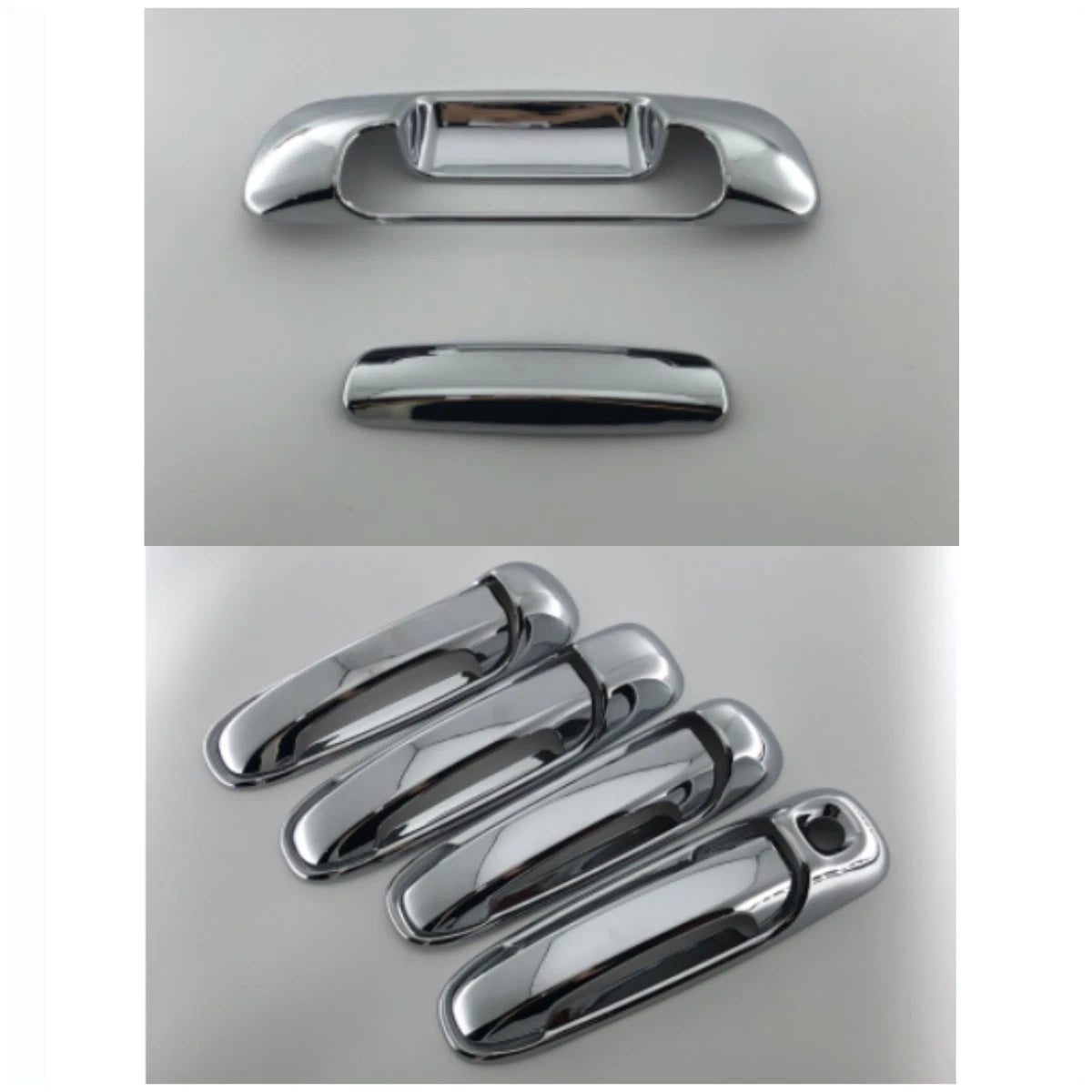 Chrome Door Handle & Tailgate Bowl Cover Trim for 2002-2007 Jeep Liberty