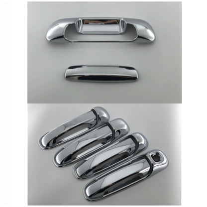 Chrome Door Handle & Tailgate Bowl Cover Trim for 2002-2007 Jeep Liberty