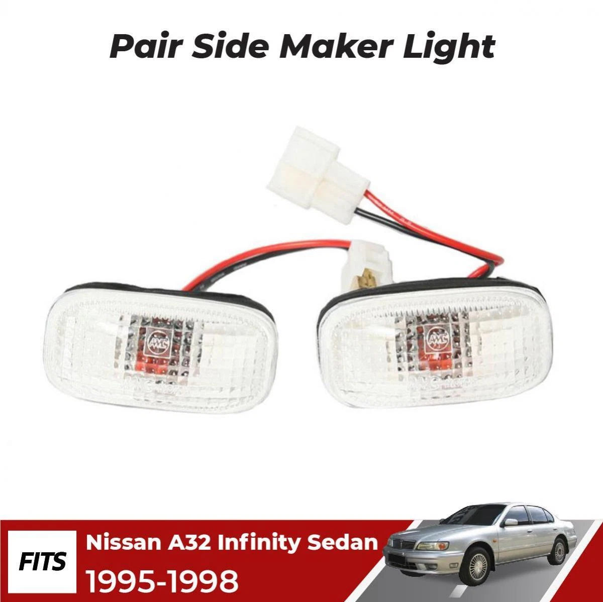 Side Marker Light Blinker Lamp L+R Fits Nissan Cefiro A32 Sedan 1995-98 D06
