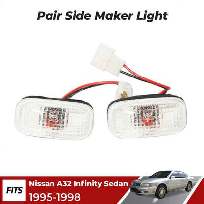 Side Marker Light Blinker Lamp L+R Fits Nissan Cefiro A32 Sedan 1995-98 D06