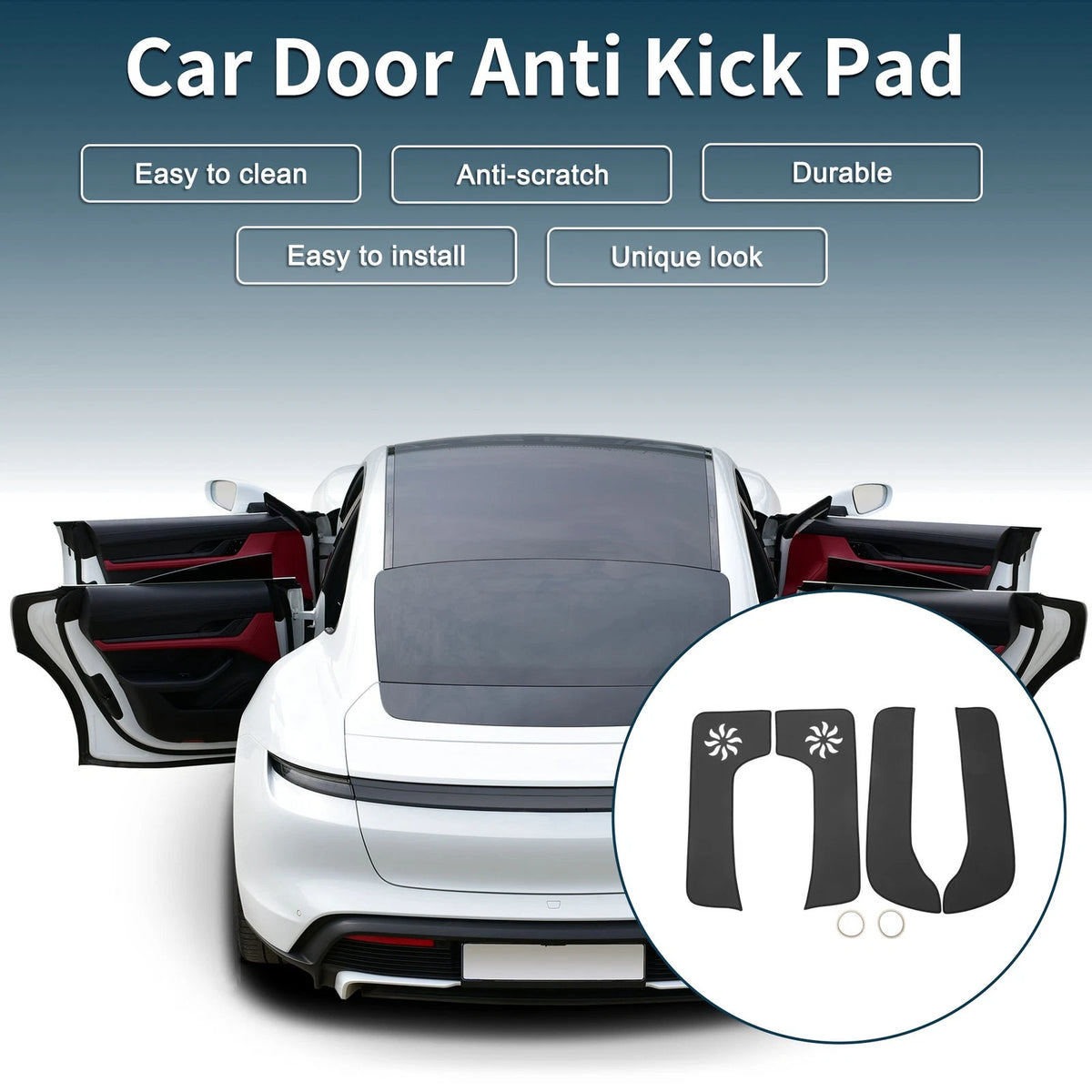 Black Door Anti Kick Pad Stickers for Nissan NV200 (2000-2020)