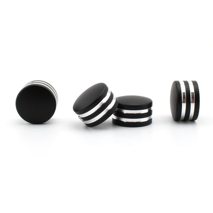 4 x Black White Engine Head Bolt Cover Nuts for Triumph Bonneville
