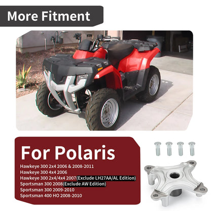 2 x Rear Wheel Hubs for Polaris Hawkeye 300 Sportsman 300