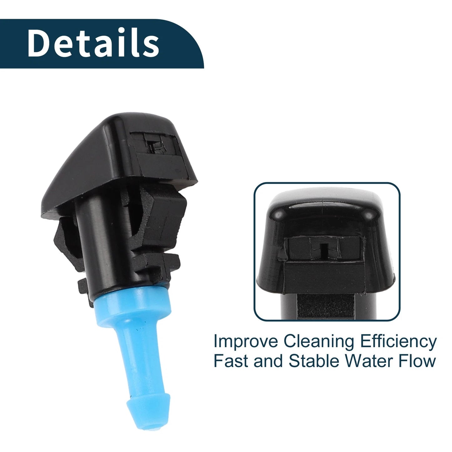 Windshield Washer Nozzle With Gasket, Fluid Hose for Dodge Grand