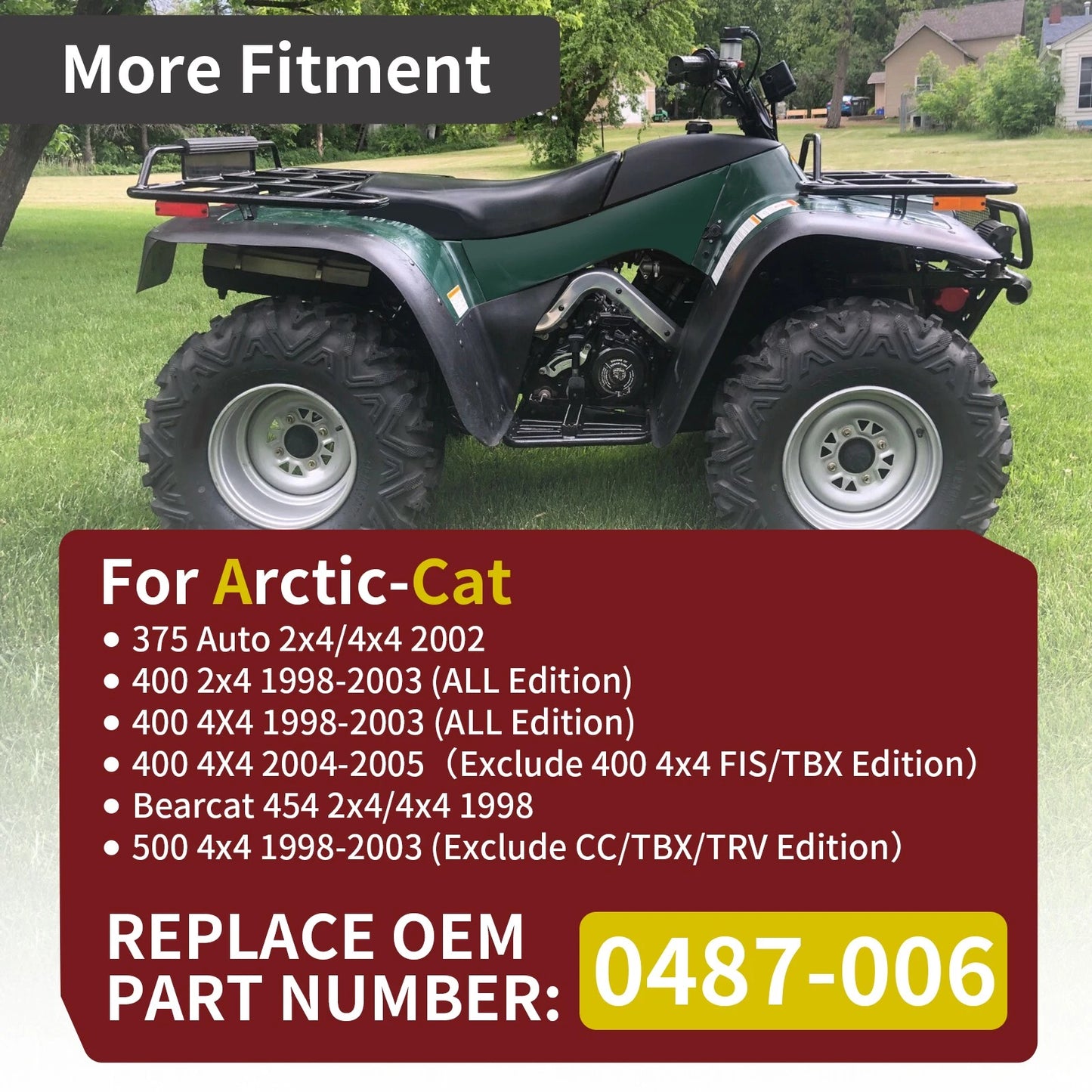 Rear Brake Cable for Arctic Cat ATV 375/400/500/Bearcat 454 (1998-2005)