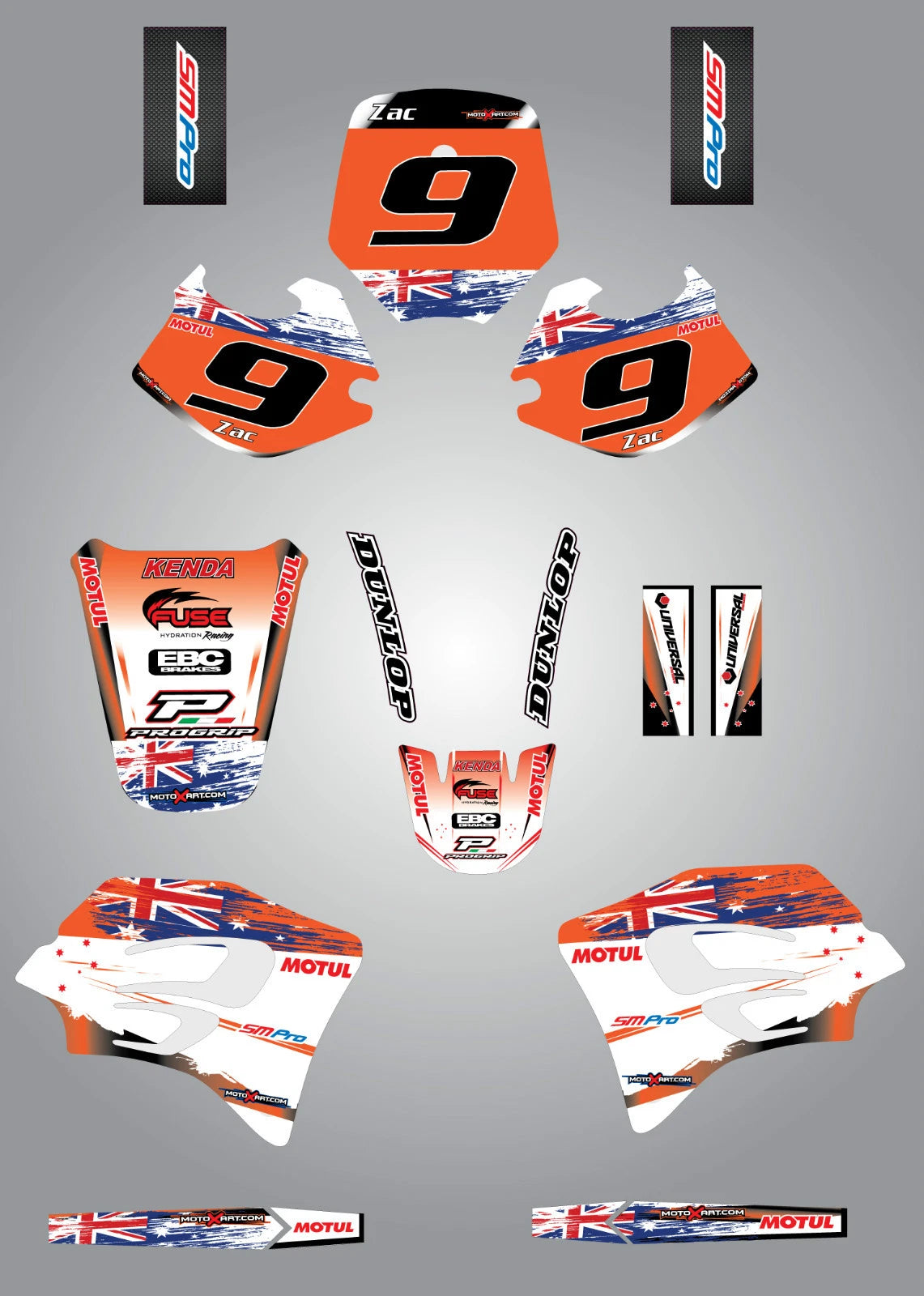 KTM 65 SX Custom Graphics Full Sticker Kit (1998-2001)