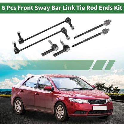6pcs Front Suspension Tie Rod Ends for Ford Explorer (2002-2010)