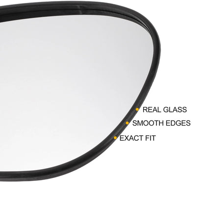 Left Side Heated White Mirror Glass for Toyota RAV4 (1994-2000)