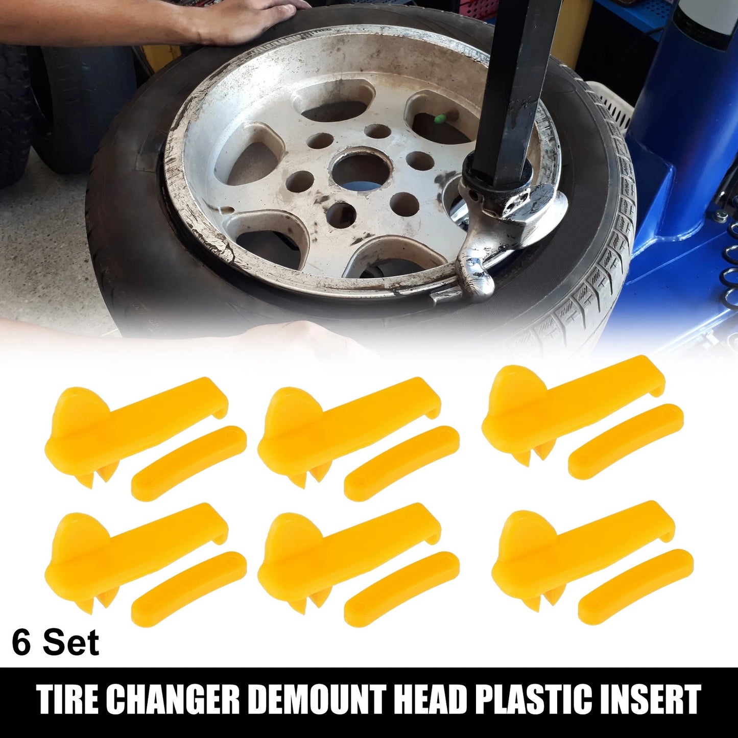 6 Sets 2.48x0.71x1.18 Motorcycle Tire Changer Demount Head Plastic Insert