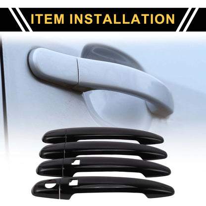 4pcs Exterior Door Handle Covers for Toyota 4Runner (2003-2010) Black