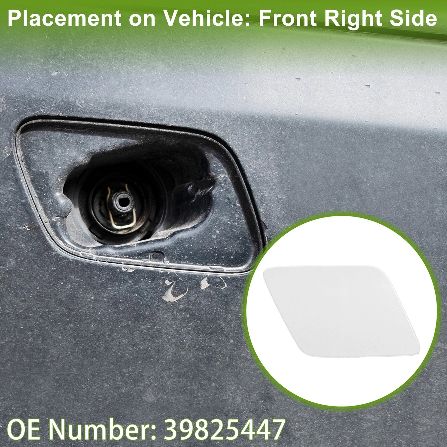 Washer Nozzle Cover for Volvo XC90 (2016-2020) - Front Right, White