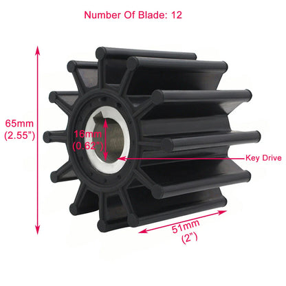 Water Pump Impeller for Jabsco 18327-0001, CEF 500167, JMP 7532-01