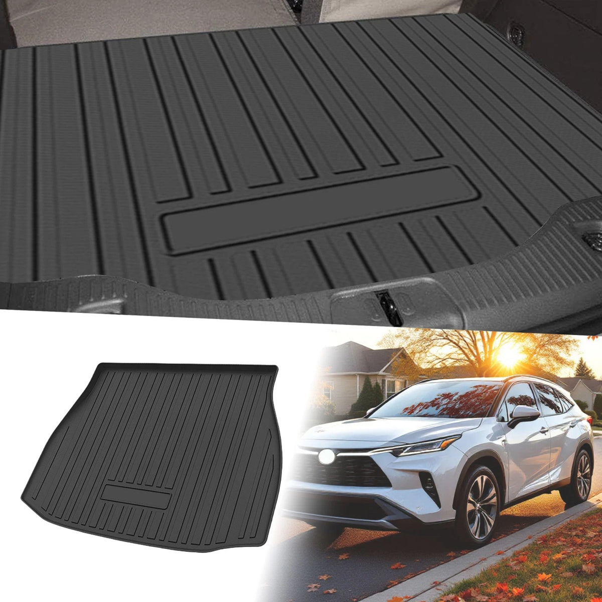 Flat Face Cargo Liner Rear Trunk Mat for Toyota Venza (2022-2024) 1 Pc