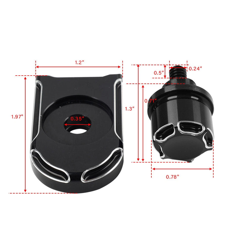 Rear Mudguard Seat Bolt Screw & Knob Cover for Harley Touring (1996-2024)