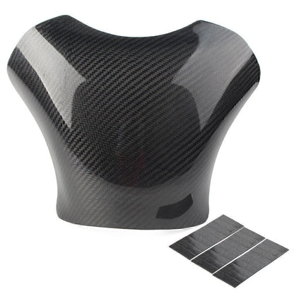 Black Carbon Fiber Gas Tank Cover Pad Protector for Kawasaki ZX6R (2005-2006)
