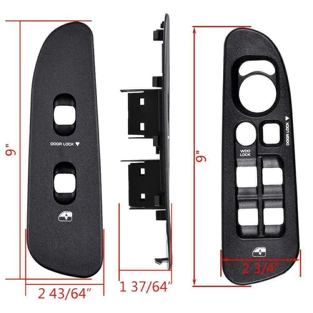 Door Window Switch Panel Control + Bezel for 02-10 Dodge Ram 1500 2500 3500
