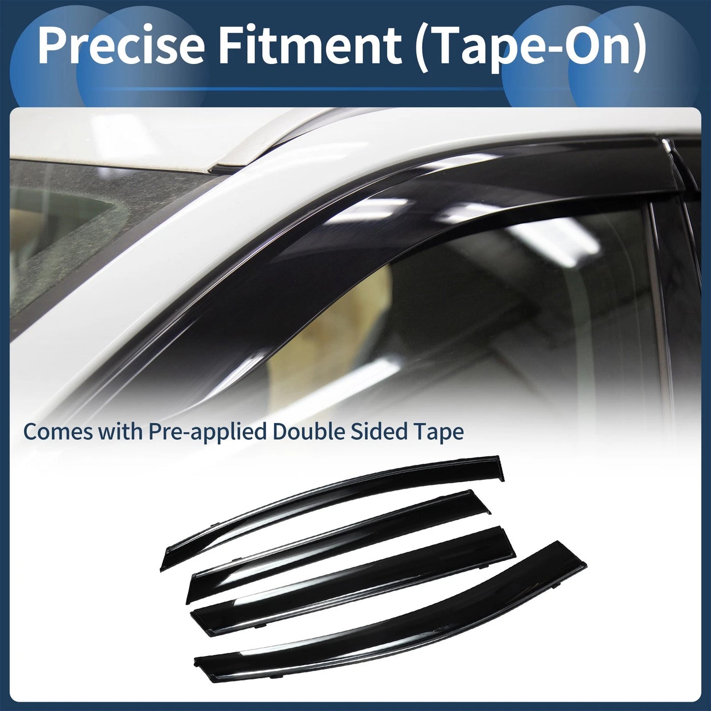 Window Deflectors 1 Set for Ford Edge (2015)