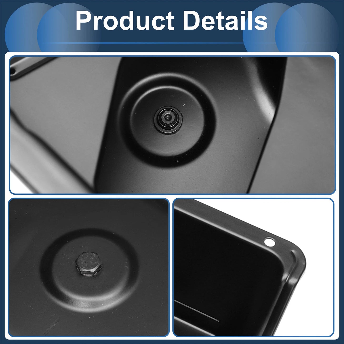 Engine Oil Pan for Ford E350 Econoline 1997-1998 - 1 x Iron Black