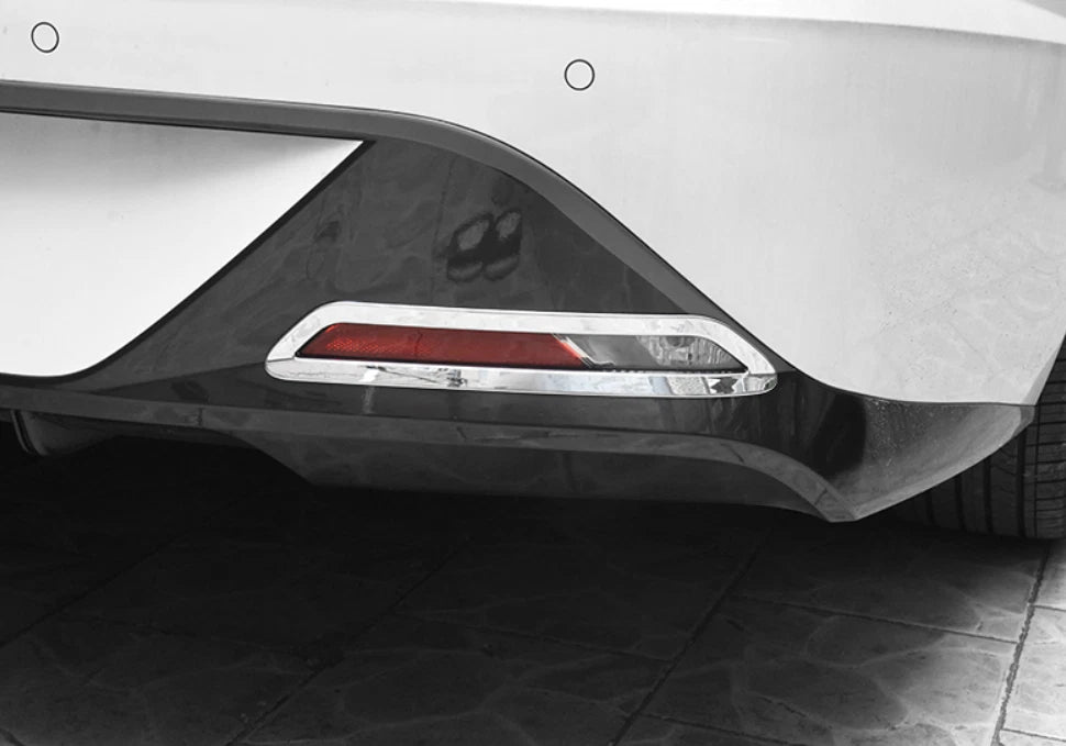 ABS Chrome Rear Fog Light Frame Cover Trim for Hyundai Sonata (2020-2023) 2 x