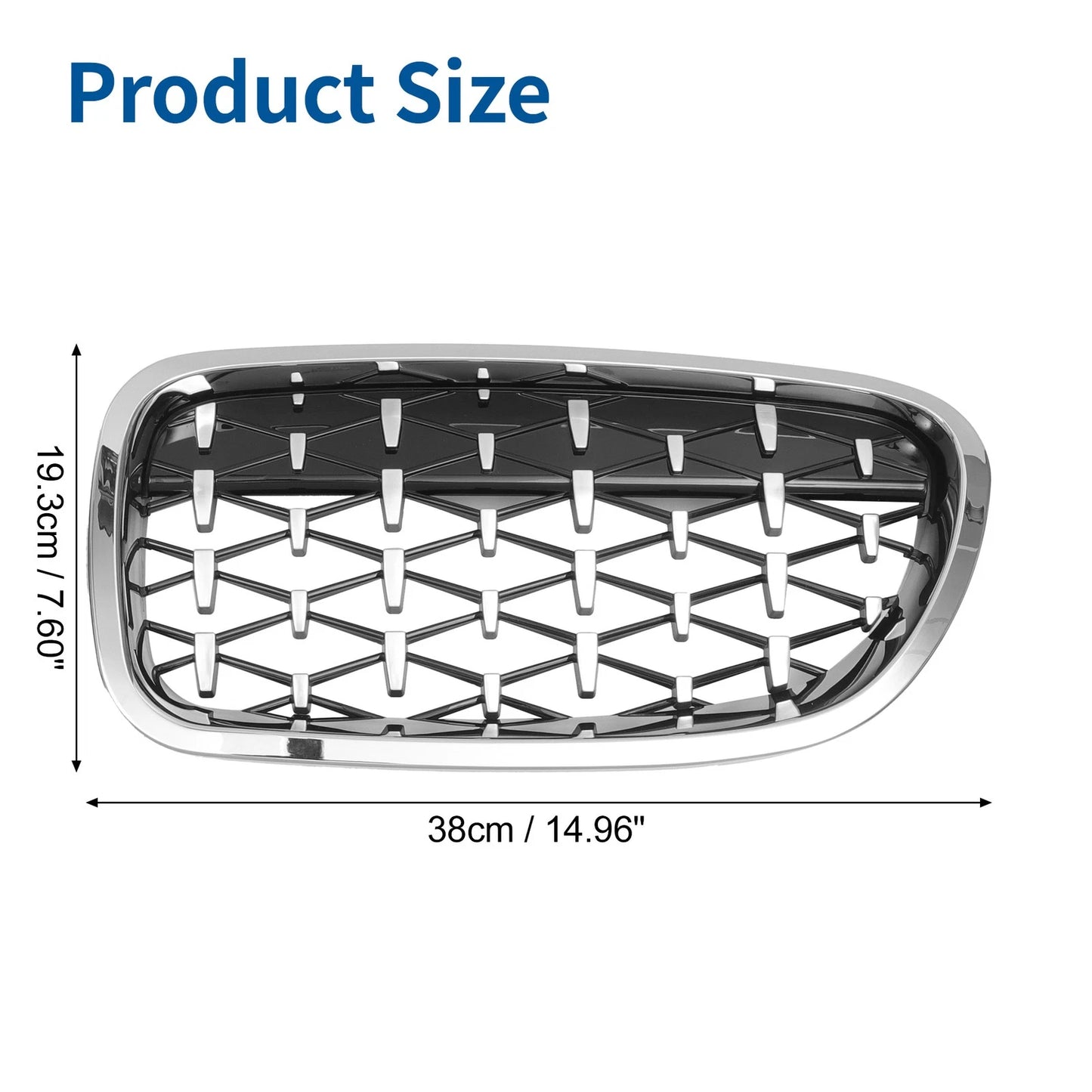 Hood Bumper Grille for BMW 528i 535i 550i xDrive (2011-2016) Pair