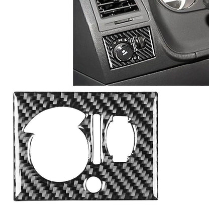 Headlight Switch Panel Cover Trim Black Carbon Fiber for Dodge Challenger (2008-2014)