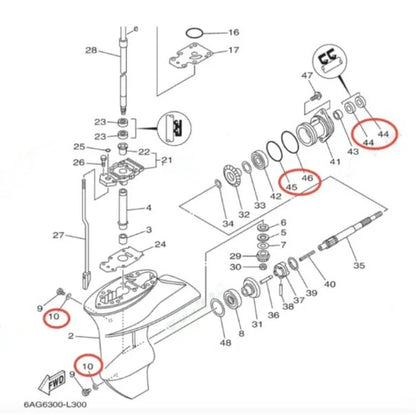 Yamaha Outboard Lower Unit Oil Seal for F9.9/F15/F20 (1996-2023)