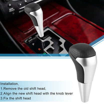 Gear Shift Knob Stick Shifter for Toyota Land Cruiser Black Silver Tone