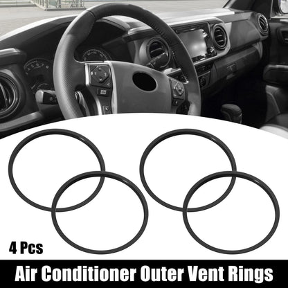 4 x Car AC Outer Vent Rings Trim Covers for Toyota Tacoma (2016–2022)