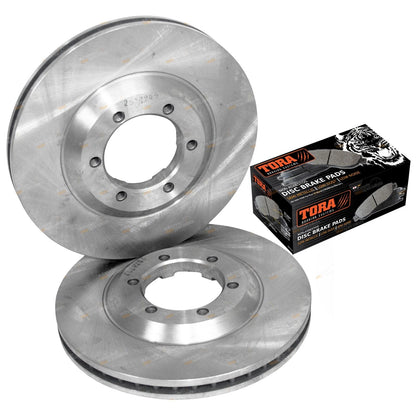 Front Disc Rotors + Brake Pads for Holden RC Colorado D-Max (2008 - 2012)