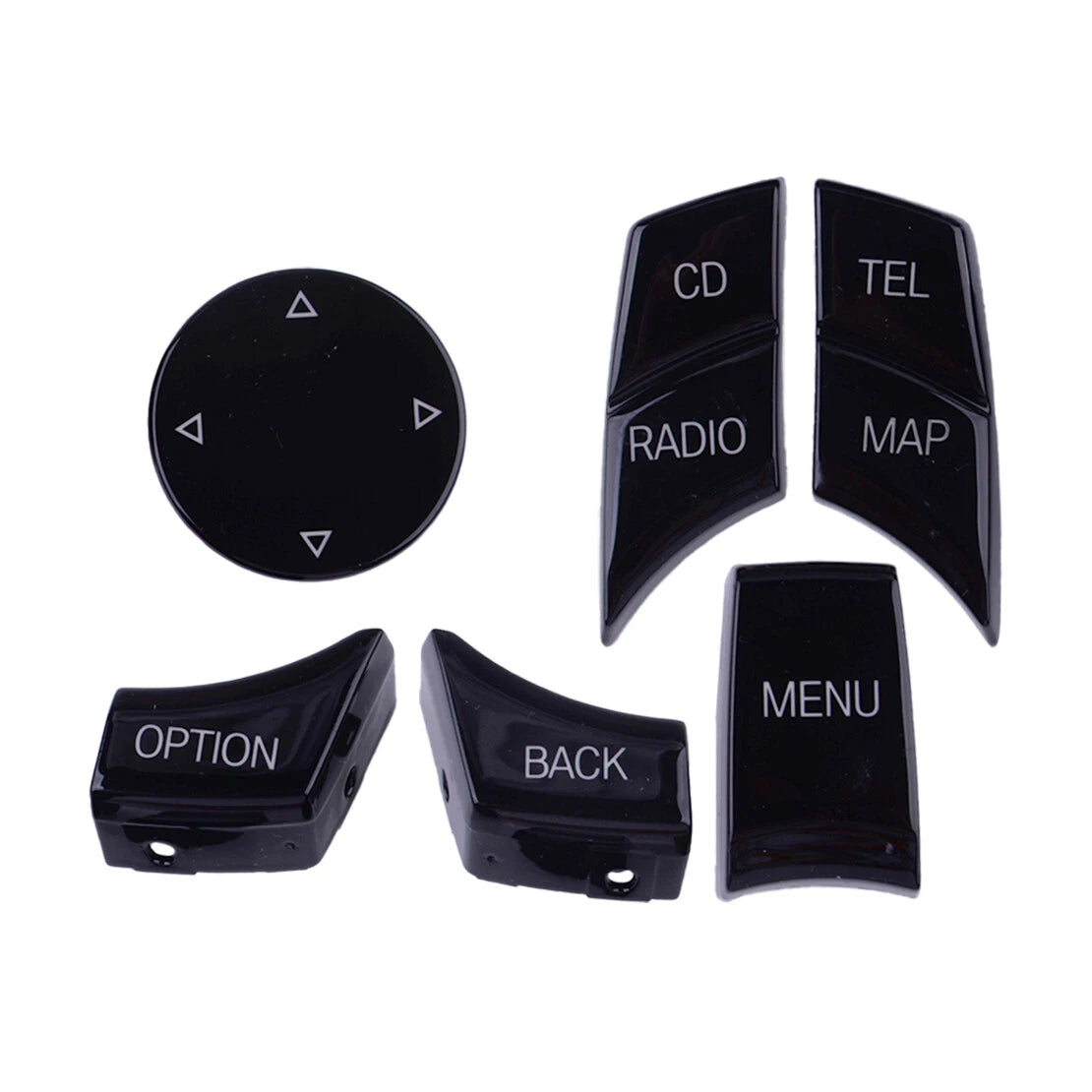 6 x Multi Media Switch Button Covers for BMW F07 F06 F12 F02 F04 F25 (2010-2017)