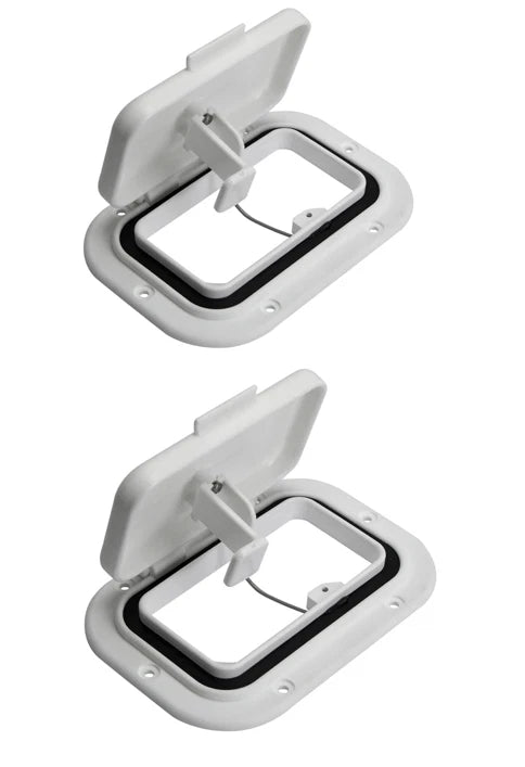 Caravan Air Vent Scupper for Boat/Camper/RV Trailer - White Nylon, Qty 2