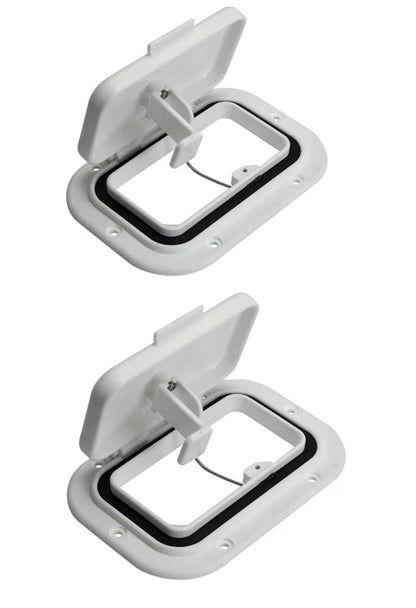 Caravan Air Vent Scupper for Boat/Camper/RV Trailer - White Nylon, Qty 2