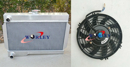 All Aluminum Radiator + Fan for Rover MG MGB GT (1962-1974)