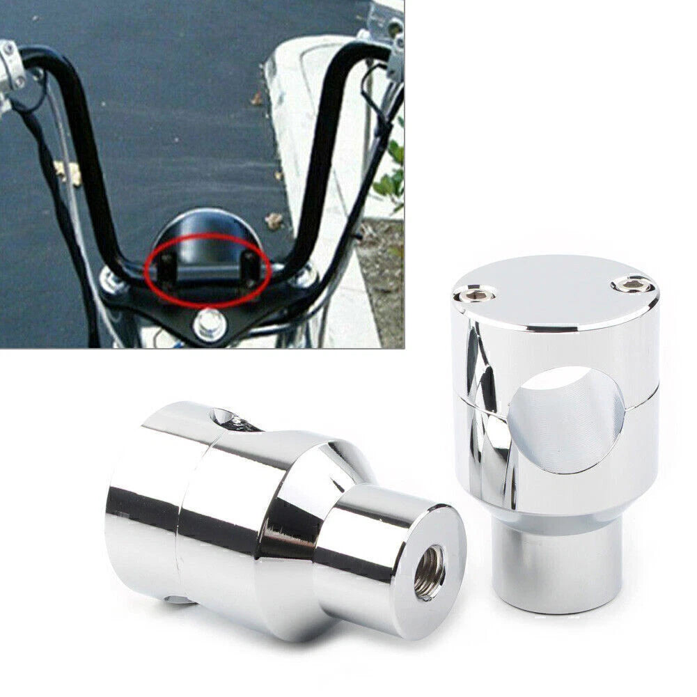Handlebar Mount Adapter Risers Clamp for Honda Harley Chrome
