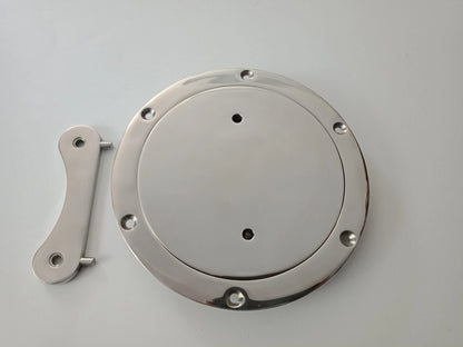 Inspection Port / Deck Plate 206mm OD 316 Stainless Steel for Marine Use