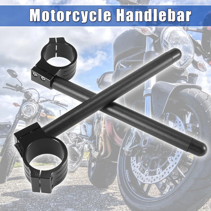 Pair / 52mm / Motorcycle Handlebar Clip Ons for Universal Black