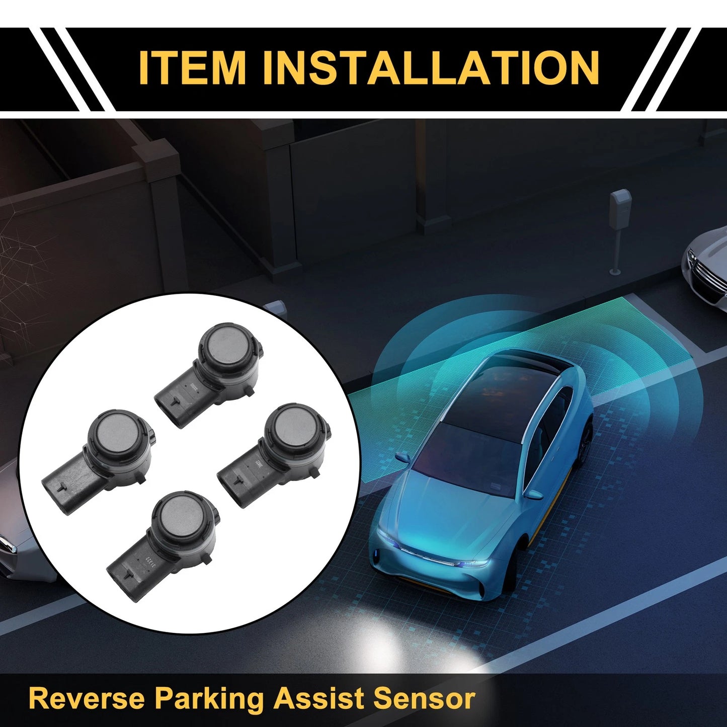 4 Pcs Bumper Reverse Backup Sensors for Ram 1500 2500 3500 (2009-2023)