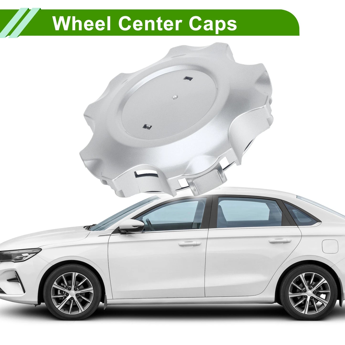 Wheel Center Cap for Toyota Land Cruiser (2008-2021) Silver Plastic 1 Pc