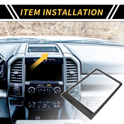 Dash Center Console Organizer Tray for Ford F-150 2015-2020 Carbon Fiber Black
