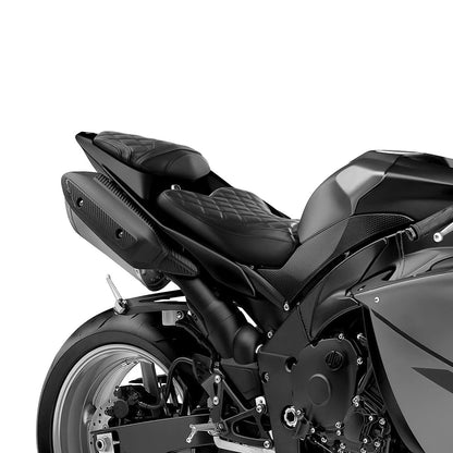 Black Rider Driver & Passenger Seats for Yamaha YZF-R1 (2009-2014)