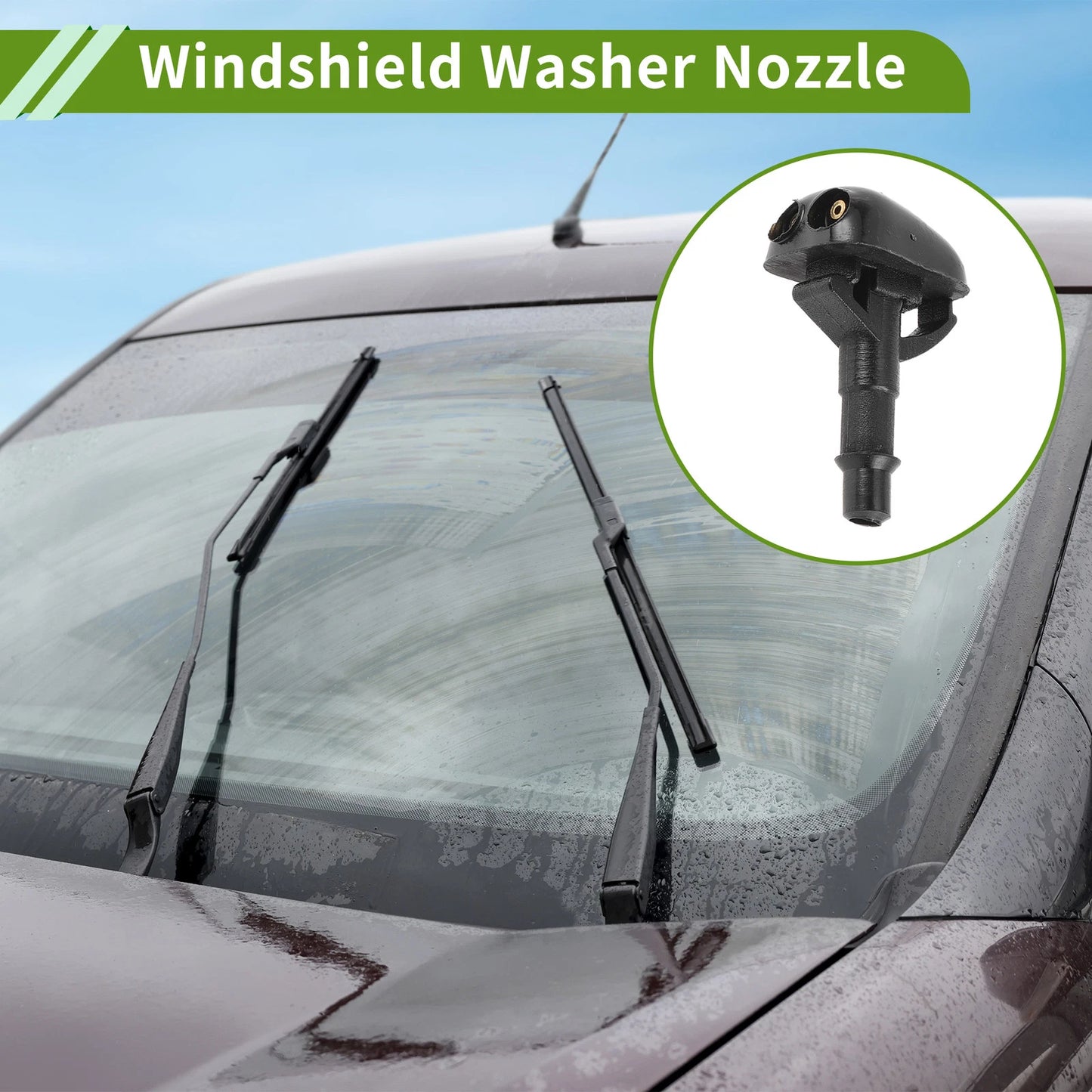 Windshield Washer Nozzle & Hose Connector for Mitsubishi (2003-2006)