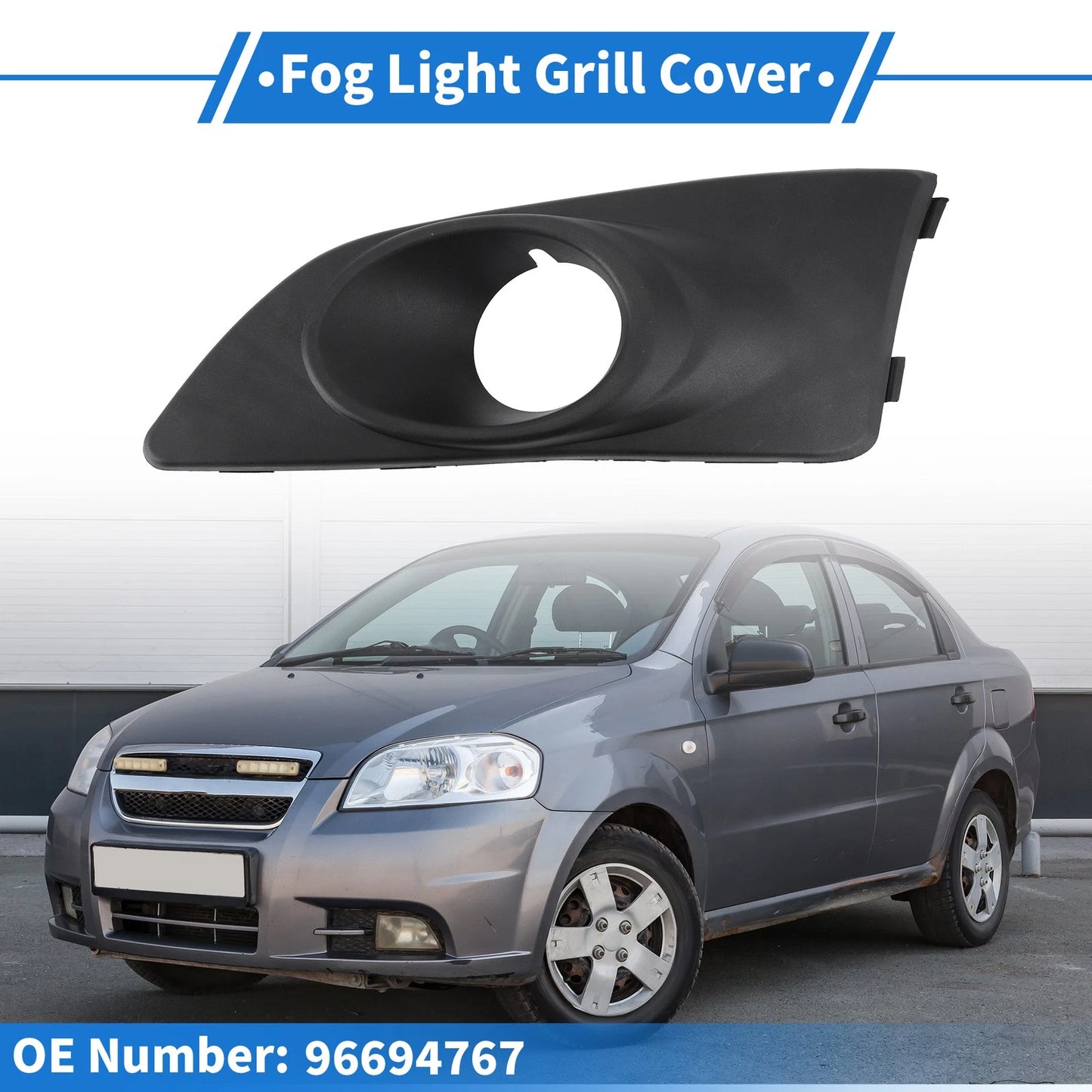 1 Pc Front Left Fog Light Grill for Chevrolet Aveo (2011 - 2014)