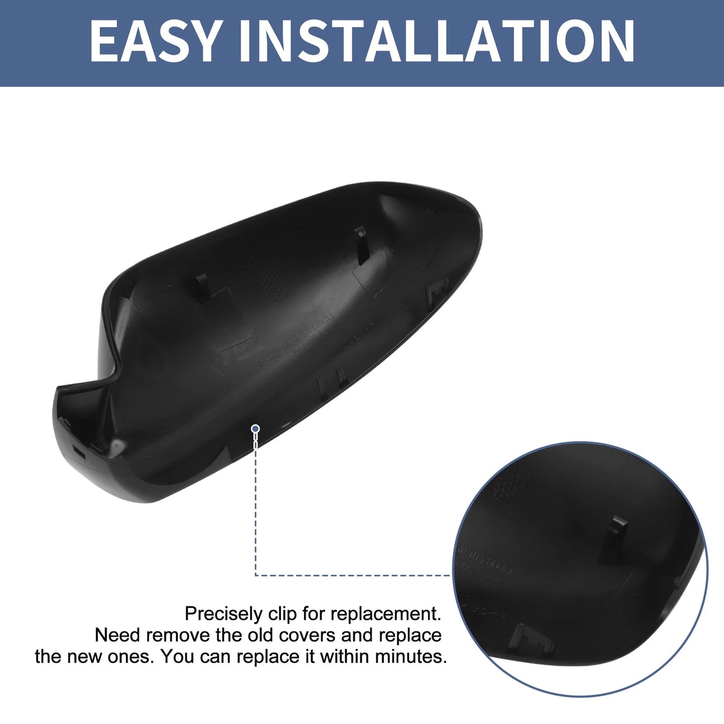 Black Mirror Cover Cap for CITROEN XSARA (2002-2005)