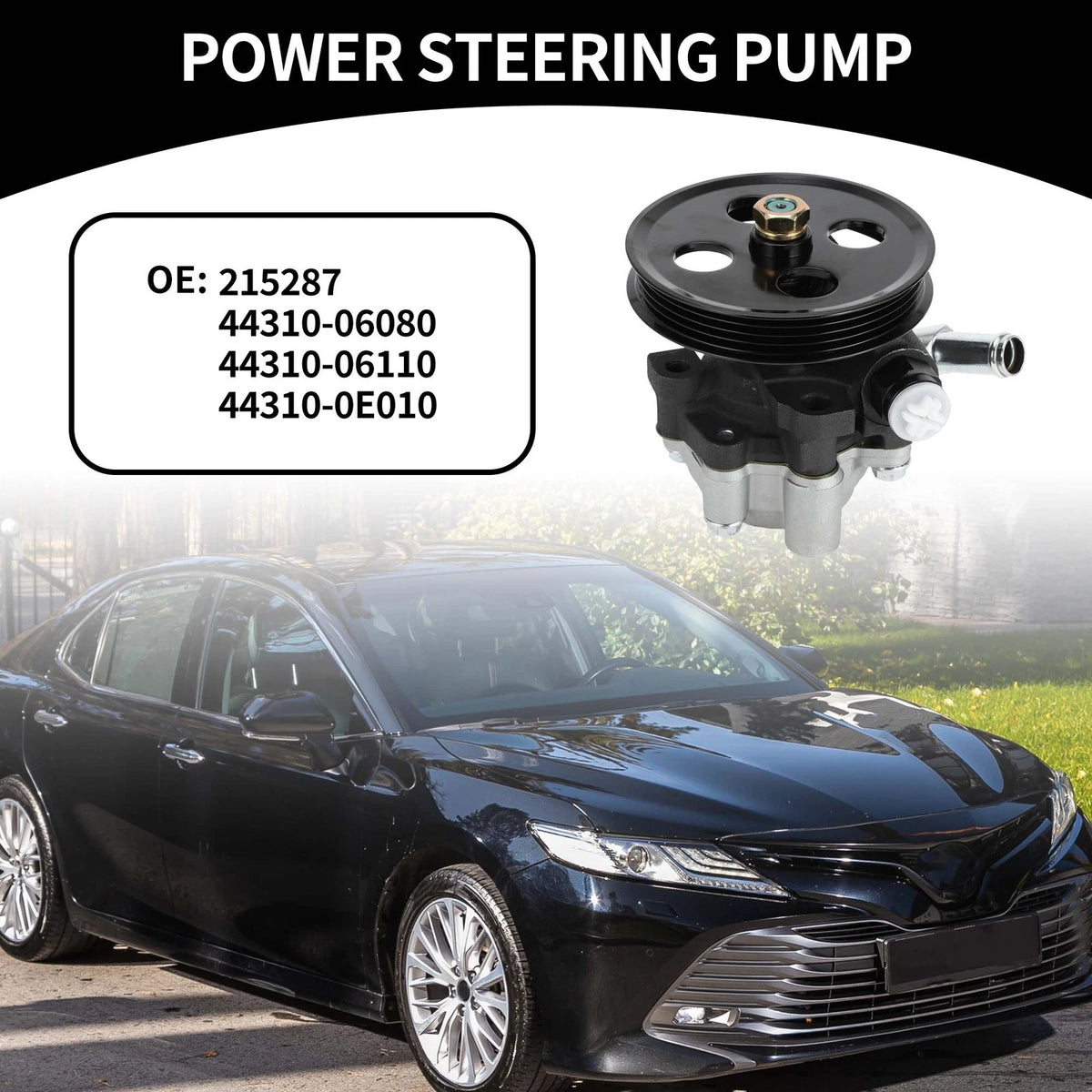 Power Steering Pump w/ Pulley for Toyota Camry 3.0L (2002-2006)