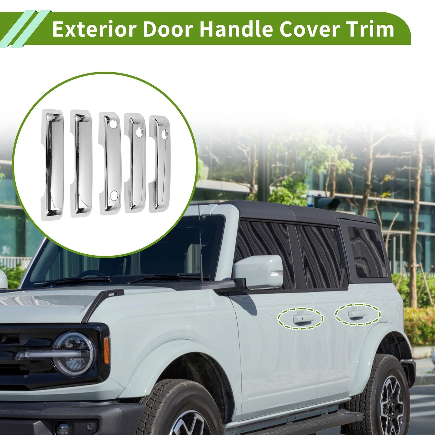 Exterior Door Handle Cover Trim for Ford Bronco (2021-2025)