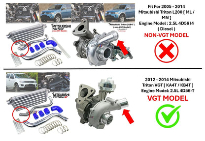 Turbo Intercooler Kit for Mitsubishi Triton MN VGT 2.5L 4D56 (2009-2014)