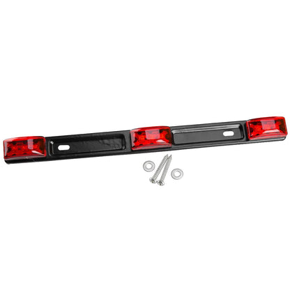 Stainless Red Rear Clearance ID Marker Lights for Truck Trailer Tail Lamp