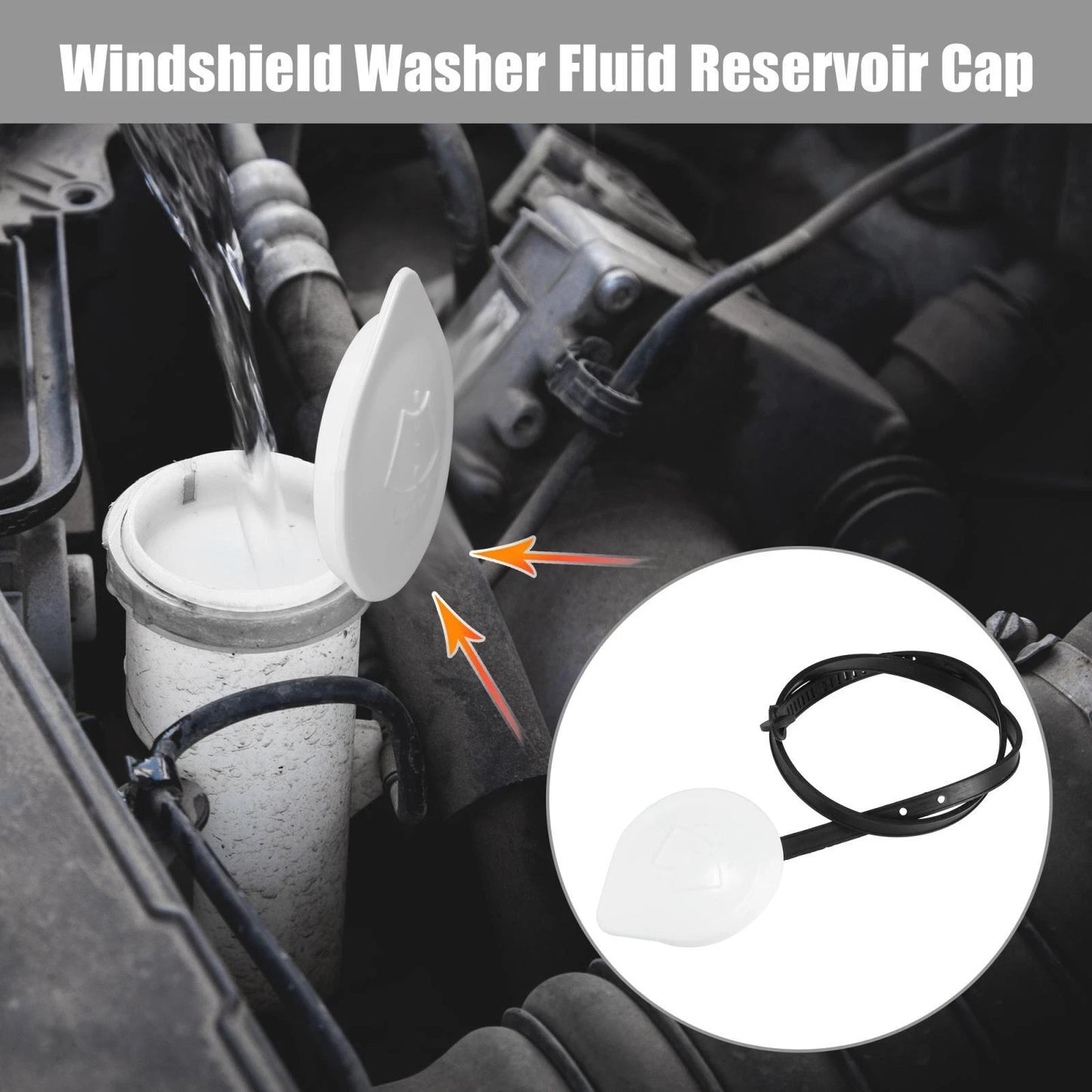 Fluid Reservoir Cap Cover with Ruler for Mitsubishi Lancer (2009-2018)