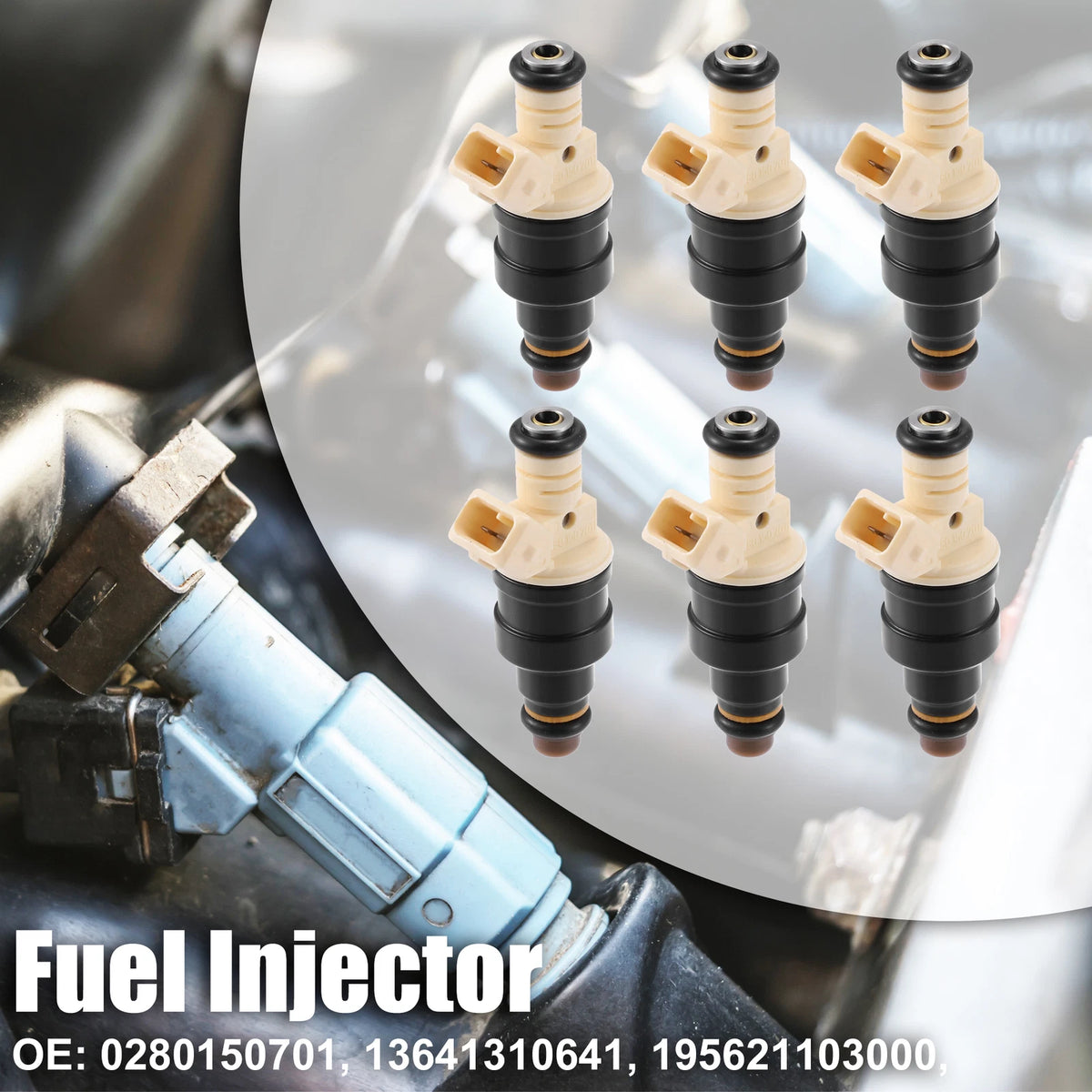 6 x Fuel Injectors for BMW E36 M3 3.0L, M5 E34 3.6L (1992-1995)
