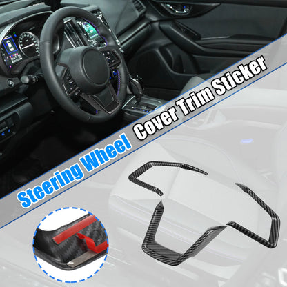 3 x Black Steering Wheel Cover Trim for Subaru Forester Ascent (2019-2021)